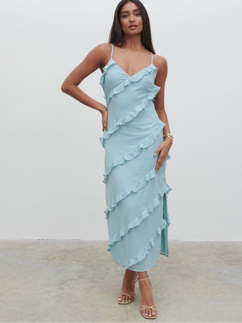 Pretty Lavish Seaspray Nadine Midaxi Dress